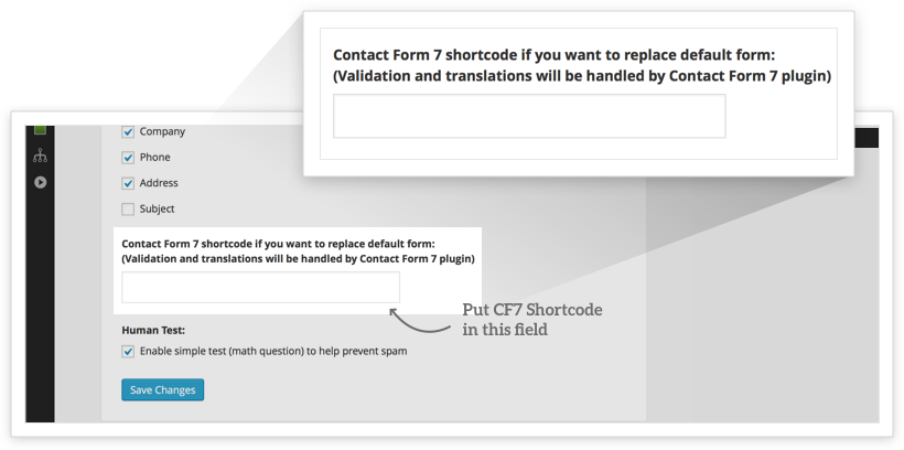 CF7 Shortcode Field